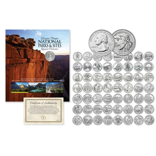 American Coin Treasures; US National Parks & Sites Complete Quarters Collection 2010-2021- Uncirculated; Category:Coins & Currency; Image:1